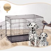 BestPet 36" Pet Kennel Cat Dog Folding Crate Wire Metal Cage W/Divider